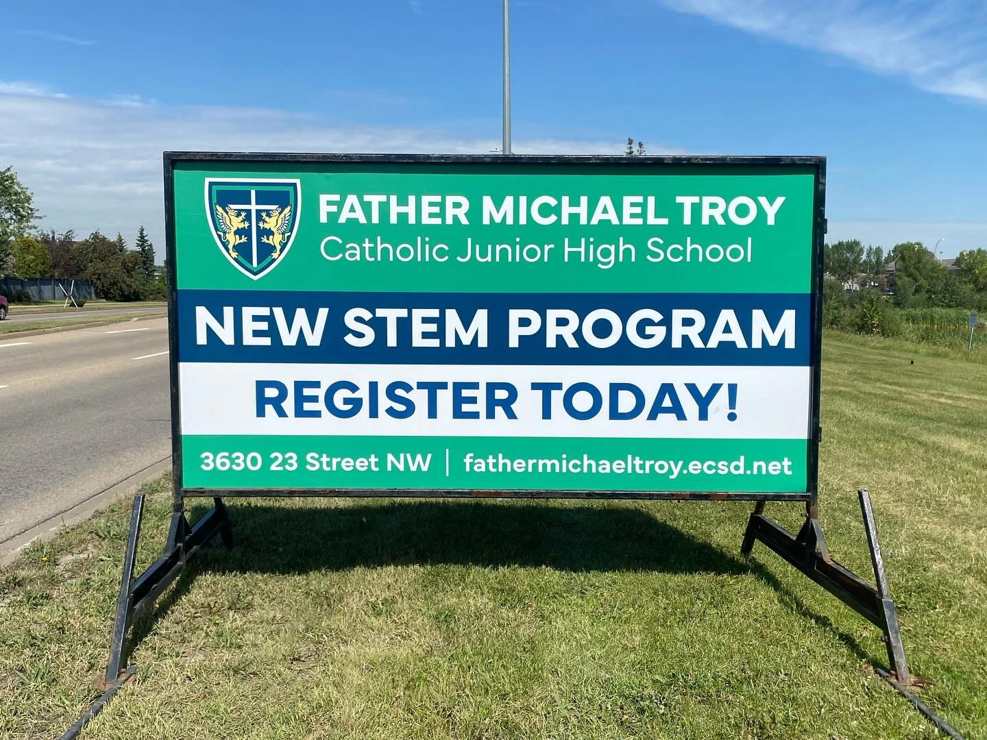School Sign Edmonton